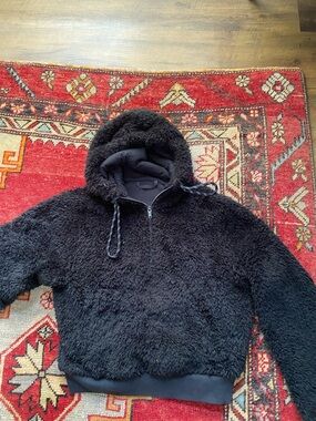 lululemon athletica Black Sherpa Zip-Up Hoodie